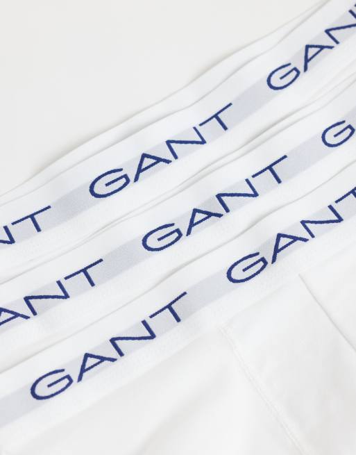 GANT 3 pack of trunks in white, 2 of 3