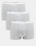 [Gant] GANT 3-pack of trunks with small logo in grey L Light grey melange
