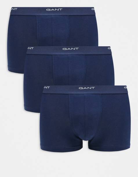 GANT 3 pack of trunks with small logo in navy - view 1