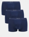[Gant] GANT 3 pack of trunks with small logo in navy M Marine