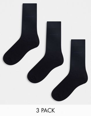 GANT 3 pack socks with logo in black - ASOS Price Checker