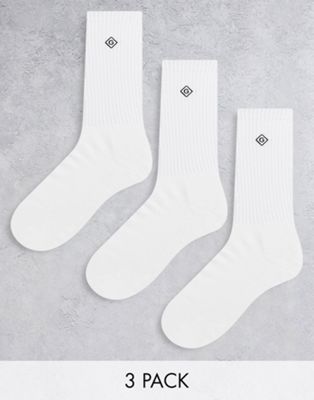 GANT 3 pack sport socks in white with logo
