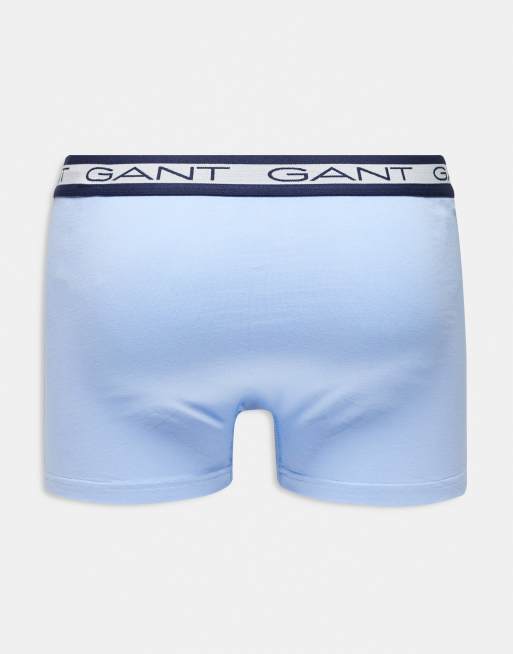 GANT – 3er-Pack Unterwäsche in Marineblau, Grün und Blau mit Logobund, 3 von 4