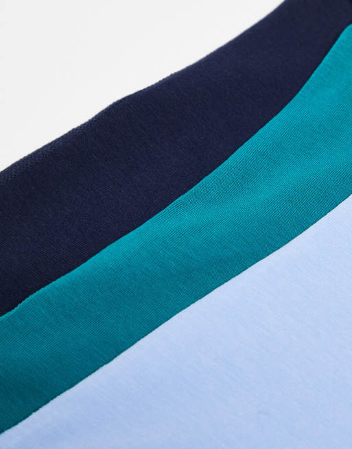 GANT – 3er-Pack Unterwäsche in Marineblau, Grün und Blau mit Logobund, 4 von 4