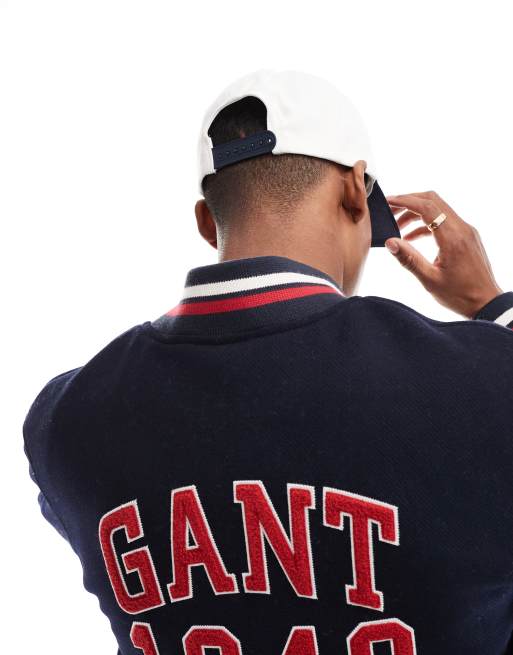 GANT 75th Anniversary Capsule 1949 varsity cap in white, 4 of 4