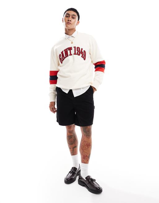 GANT – 75th Anniversary Capsule – Kremowa bluza z blokami kolorów i logo 1949, 4 z 4