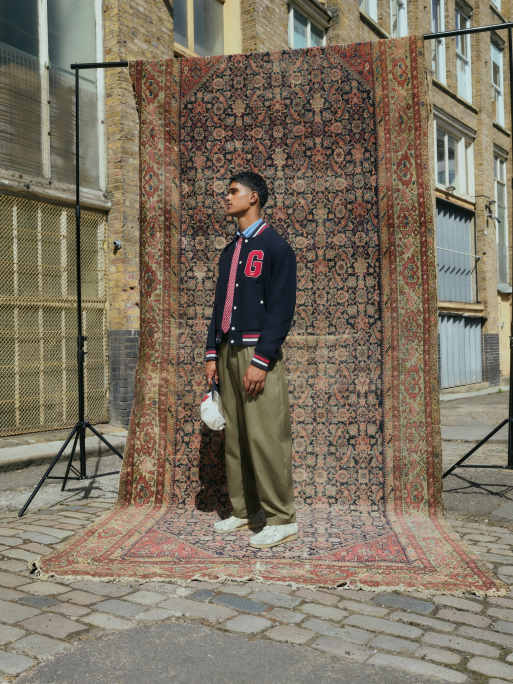 GANT - 75th Anniversary Capsule - Marineblå college-jakke i uld, 5 af 5