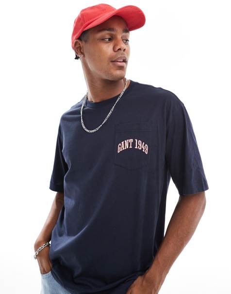 GANT 75th Anniversary Capsule t-shirt with pocket 1949 logo in navy - view 1