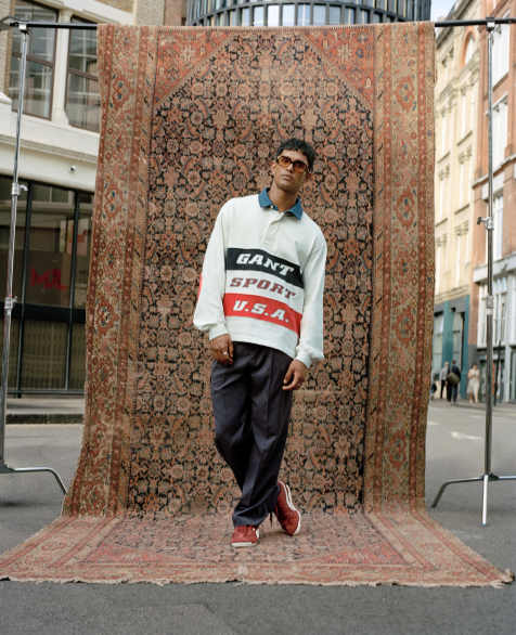 GANT – 75th Anniversary Capsule – Vit rugbytröja i unisex-modell med sportig logga - view 1