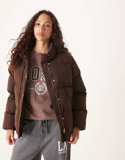 GANT active cloud padded jacket in dark brown, 2 of 4