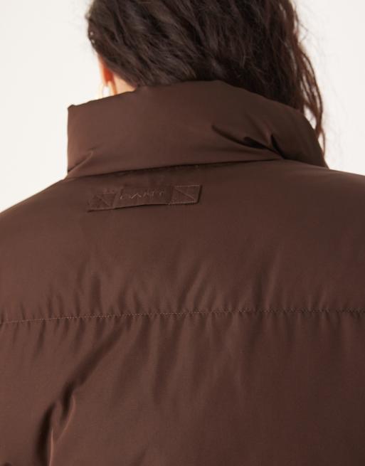 GANT active cloud padded jacket in dark brown, 3 of 4