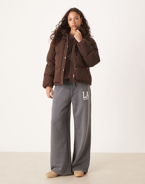 GANT – Active Cloud – Wattierte Jacke in Dunkelbraun - view 1