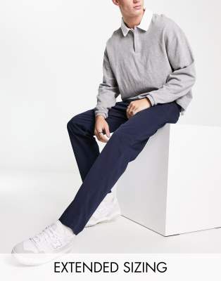 GANT - Allister - Marineblå chinos med lige pasform i twill 
