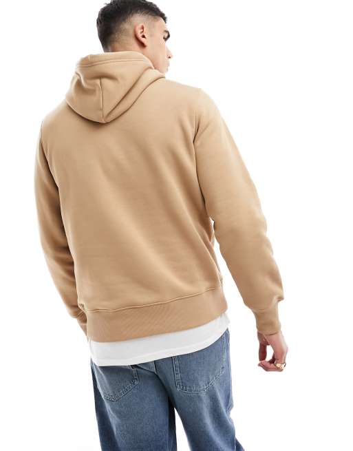 GANT applique G logo hoodie in khaki tan, 4 of 4