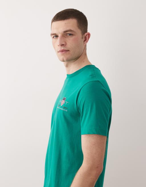GANT archive logo t-shirt in green, 4 of 5