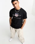 [Gant] GANT archive shield logo t-shirt in black Chest 44 black