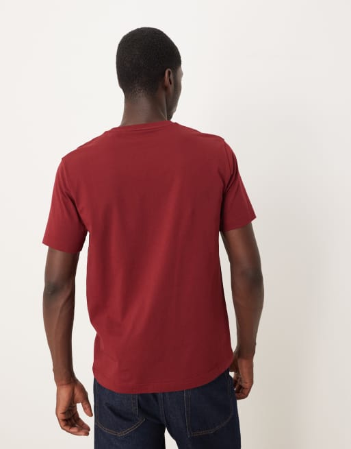 GANT archive shield logo t-shirt in dark red, 3 of 5