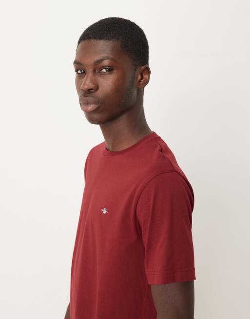 GANT archive shield logo t-shirt in dark red, 5 of 5