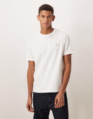 Gant GANT archive shield logo t-shirt in white