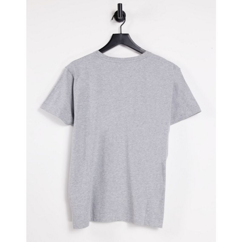 Uomo Designer Gant - Archive - T-Shirt grigio mélange con logo ricamato con stemma