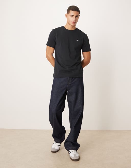 GANT - Archive - T-shirt nera con logo a stemma, 2 di 5
