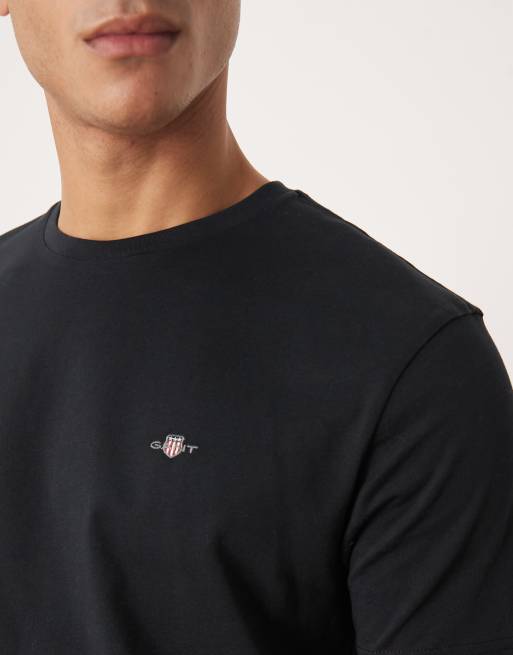 GANT - Archive - T-shirt nera con logo a stemma, 5 di 5