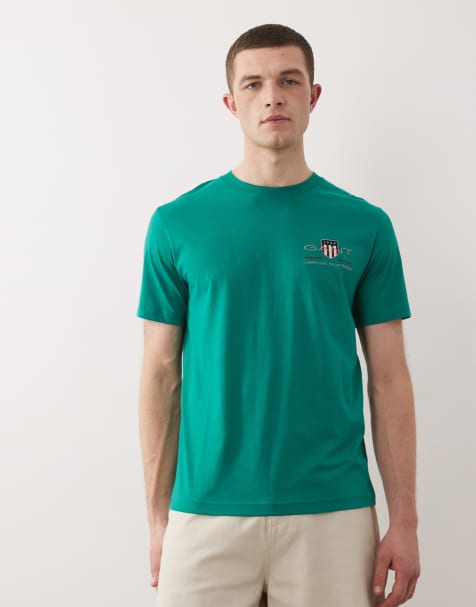 GANT – Archive – Zielony T-shirt z logo - view 1