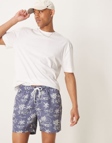 GANT – Badeshorts in Blau mit Insel-Logoprint - view 1