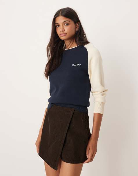 GANT – Baumwoll-Strickpullover in Marineblau mit Colourblock-Design - view 1