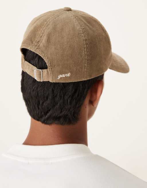 GANT - Beige baseballkasket i fløjl med G-formet badge, 3 af 3
