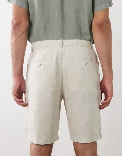 GANT - Beige shorts i 100% hør med løbesnor, 5 af 5