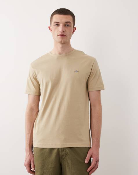GANT – Beige t-shirt med sköldlogga - view 1