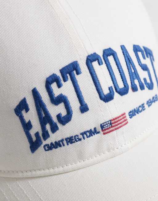 GANT – Biała czapka z daszkiem z logo East Coast, 2 z 3