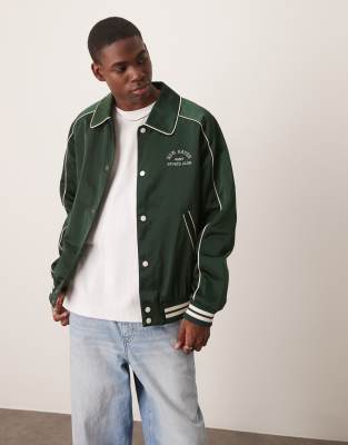 GANT - Bomber style universitaire à imprimé Sport Club - Vert