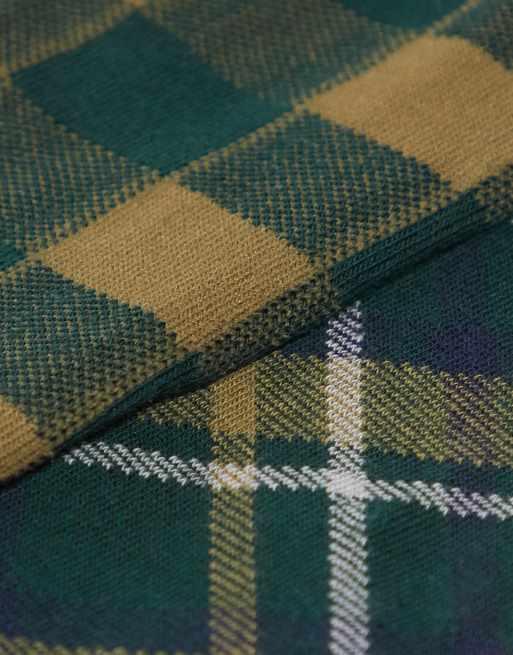 GANT - Cadeauset van 2 paar sokken met Schotse ruit en schildlogo in groen, 2 van 3