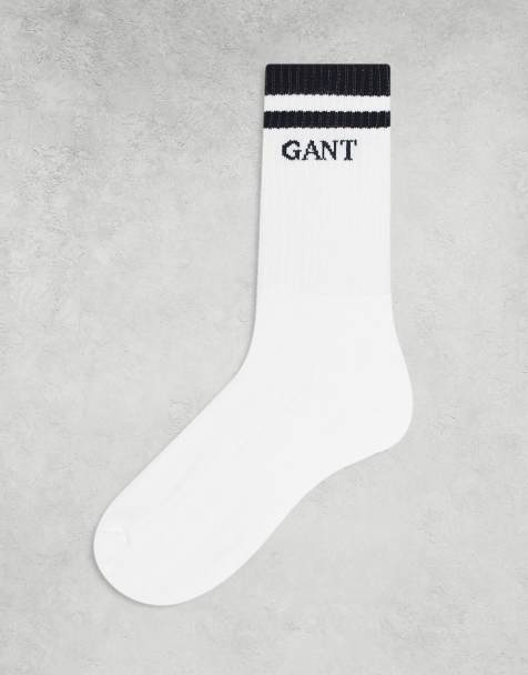 GANT - Calzini sportivi bianchi con logo a righe a contrasto - view 1