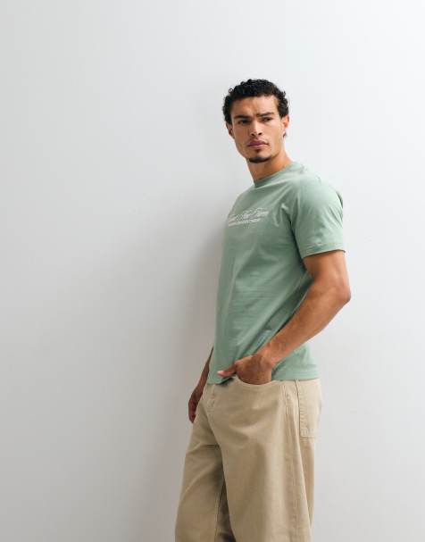 Gant - camiseta con texto gráfico en verde menta - view 1
