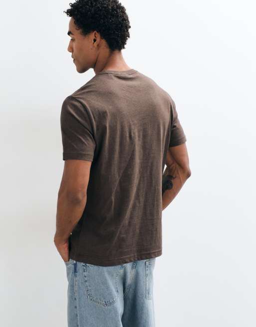 GANT camiseta de corte estándar con logo de escudo en marrón, 3 de 5