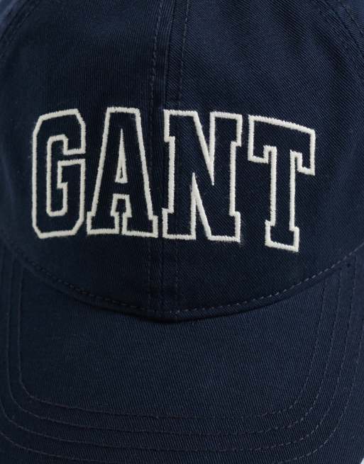 Gant cappellino college in twill di cotone nero, 2 di 3