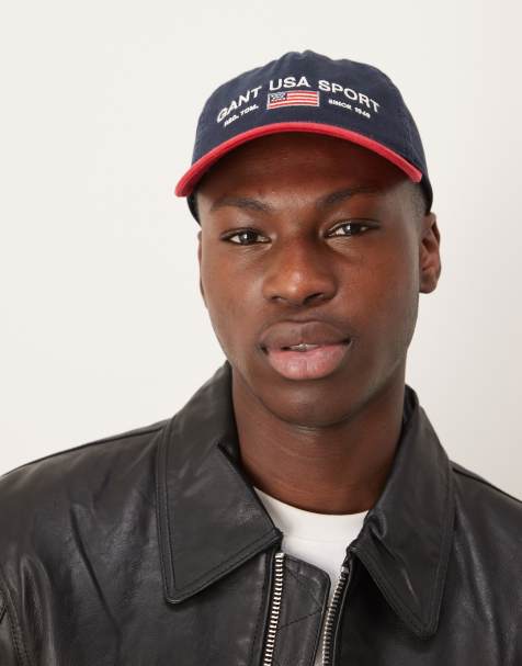 GANT - Cappellino con visiera blu navy con logo "USA Sport" - view 1