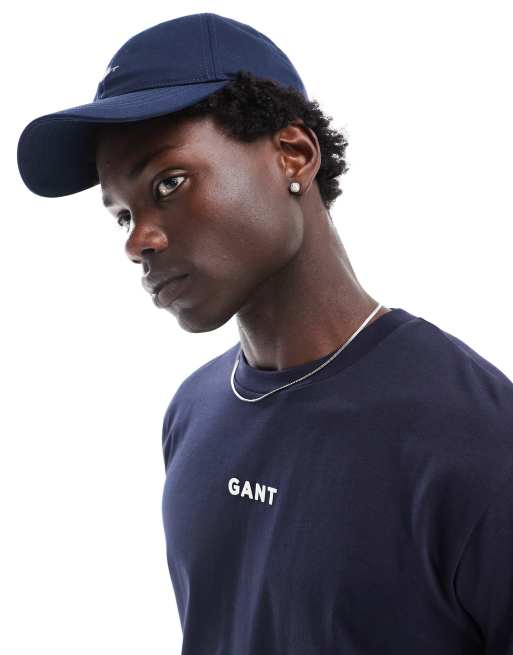 GANT - Cappello con visiera blu navy con logo a stemma ricamato, 3 di 4