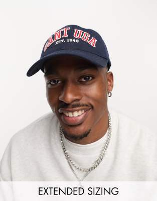GANT cap with large collegiate logo in navy - ASOS Price Checker
