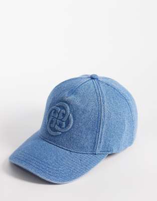 Gant - Casquette de baseball style universitaire en denim brossé - Bleu