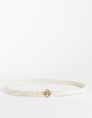 GANT - Ceinture fine en cuir véritable à boucle dorée - Sable-Neutre