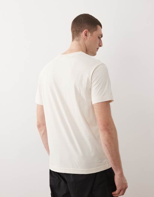 GANT Central varsity chest logo t-shirt in Cream, 3 of 5