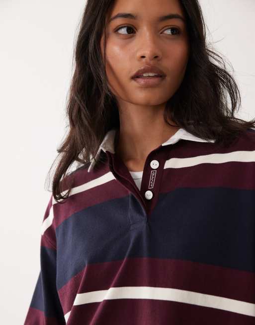 GANT chemise de rugby rayée épaisse bleu marine, 4 de 4