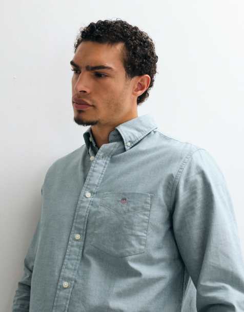 GANT - Chemise Oxford classique coupe classique - Vert foncé - view 1