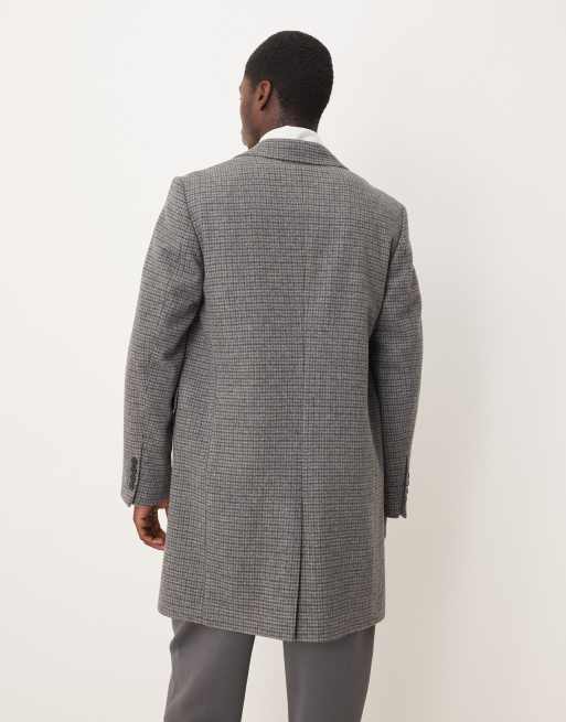 GANT classic two-tone wool rich coat in black, 3 of 5