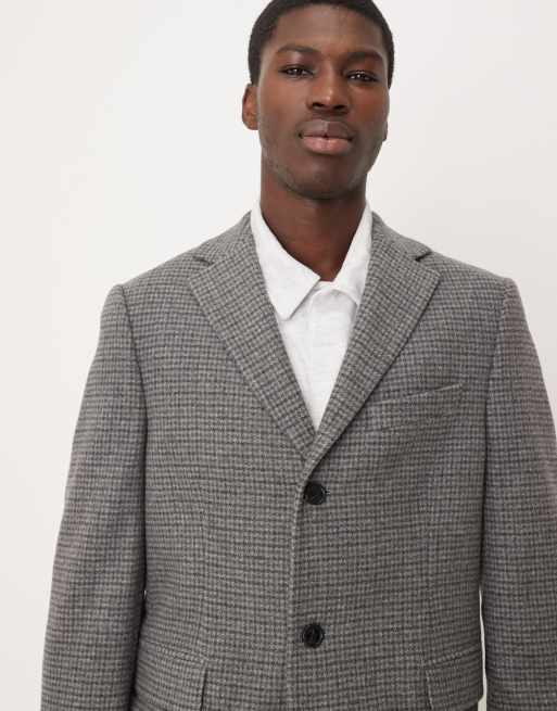 GANT classic two-tone wool rich coat in black, 5 of 5