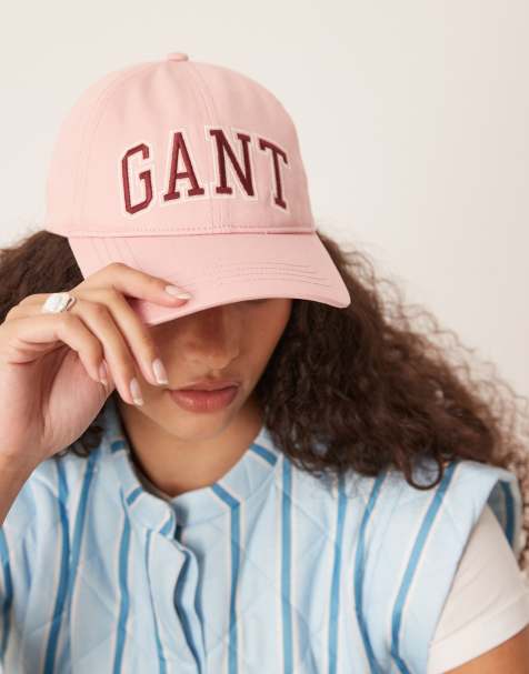 GANT collegiate cotton twill cap in pink - view 1